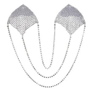 Silver Rhinestone Bra Chain Pasties Top